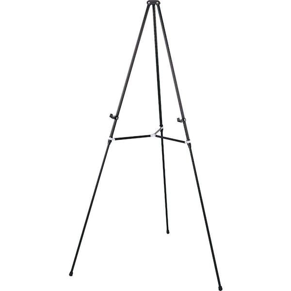 Quartet Tripod Easel, 3/4" Tubular Aluminum Legs, 38"-66"H, Black QRT51E - main